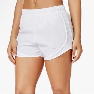 NIKE white athletic shorts